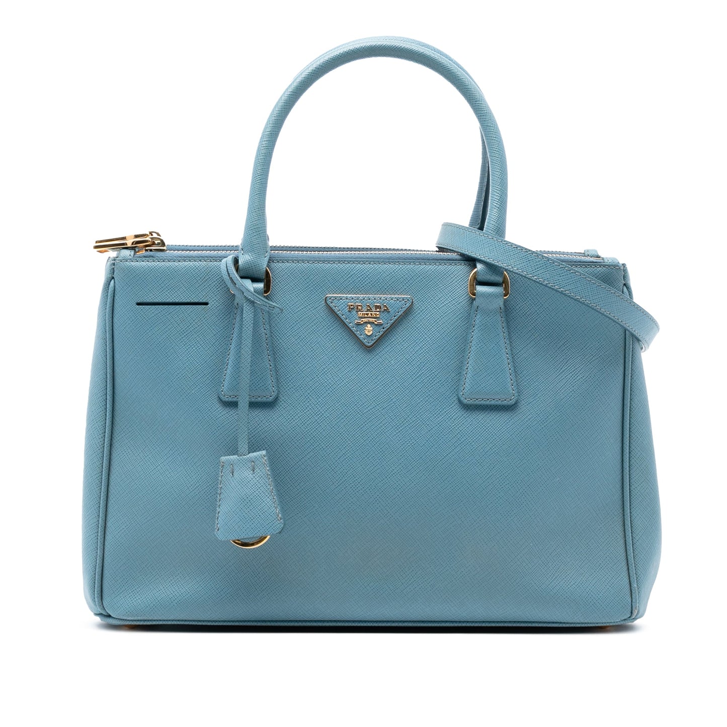 Prada Small Saffiano Lux Galleria Double Zip Satchel