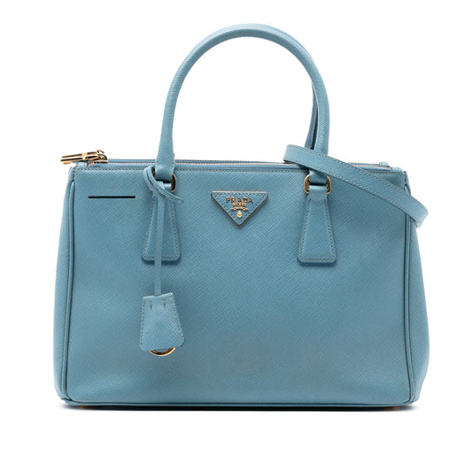 Prada Small Saffiano Lux Galleria Double Zip Satchel