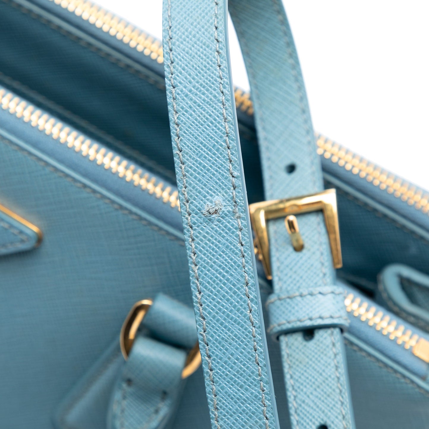 Prada Small Saffiano Lux Galleria Double Zip Satchel