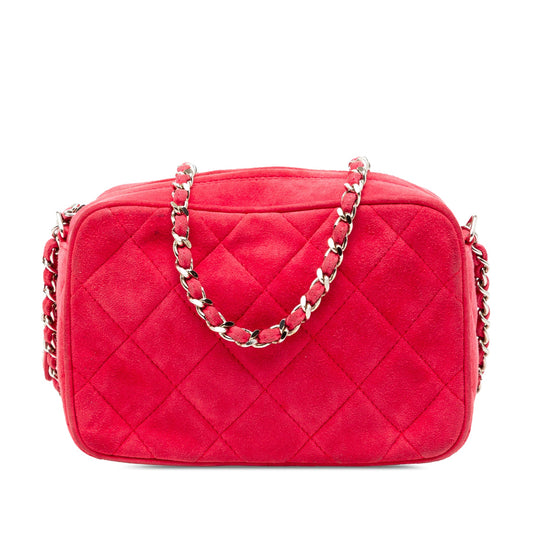 Chanel Quilted Suede Camera Bag