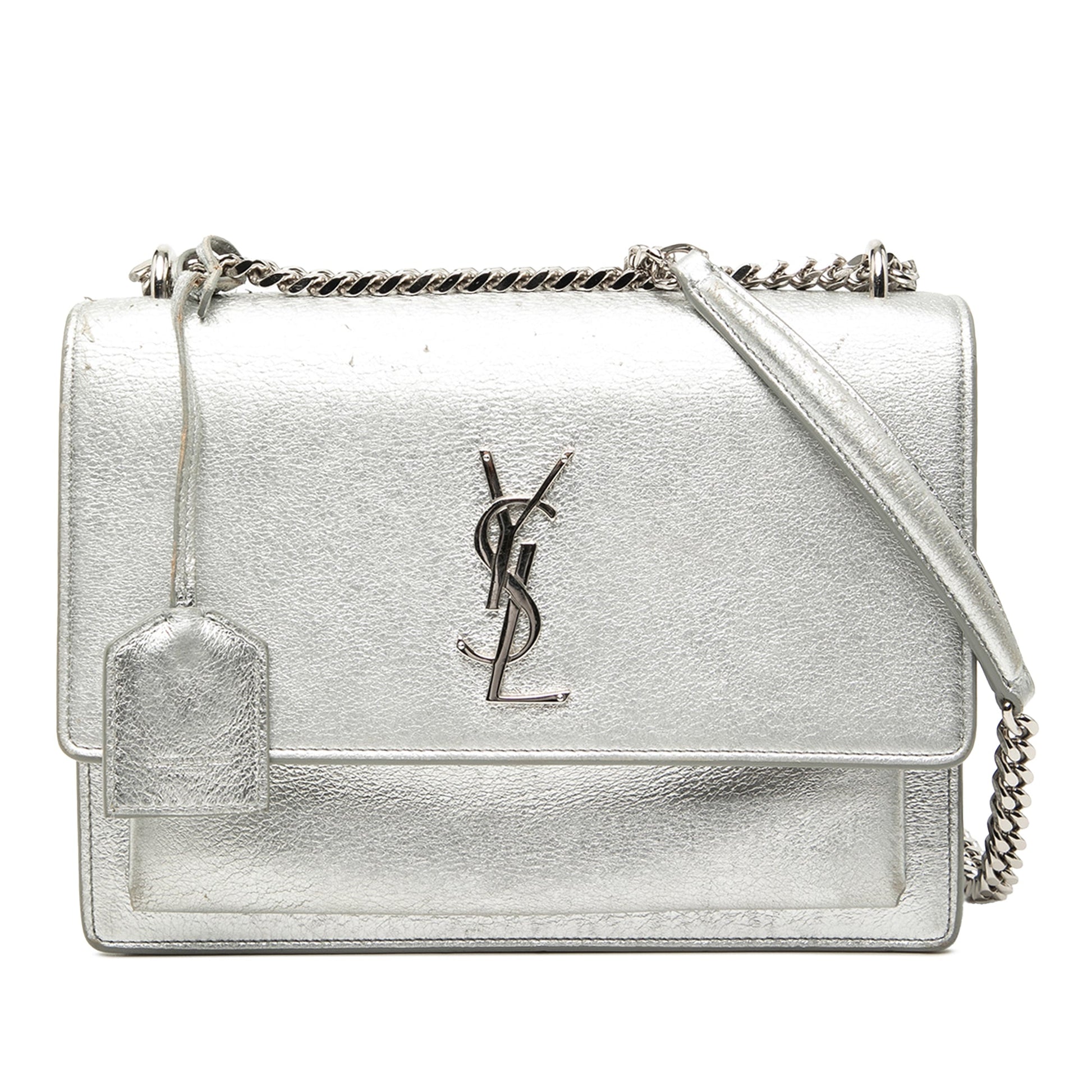 Saint Laurent Medium Metallic Calfskin Monogram Sunset Crossbody