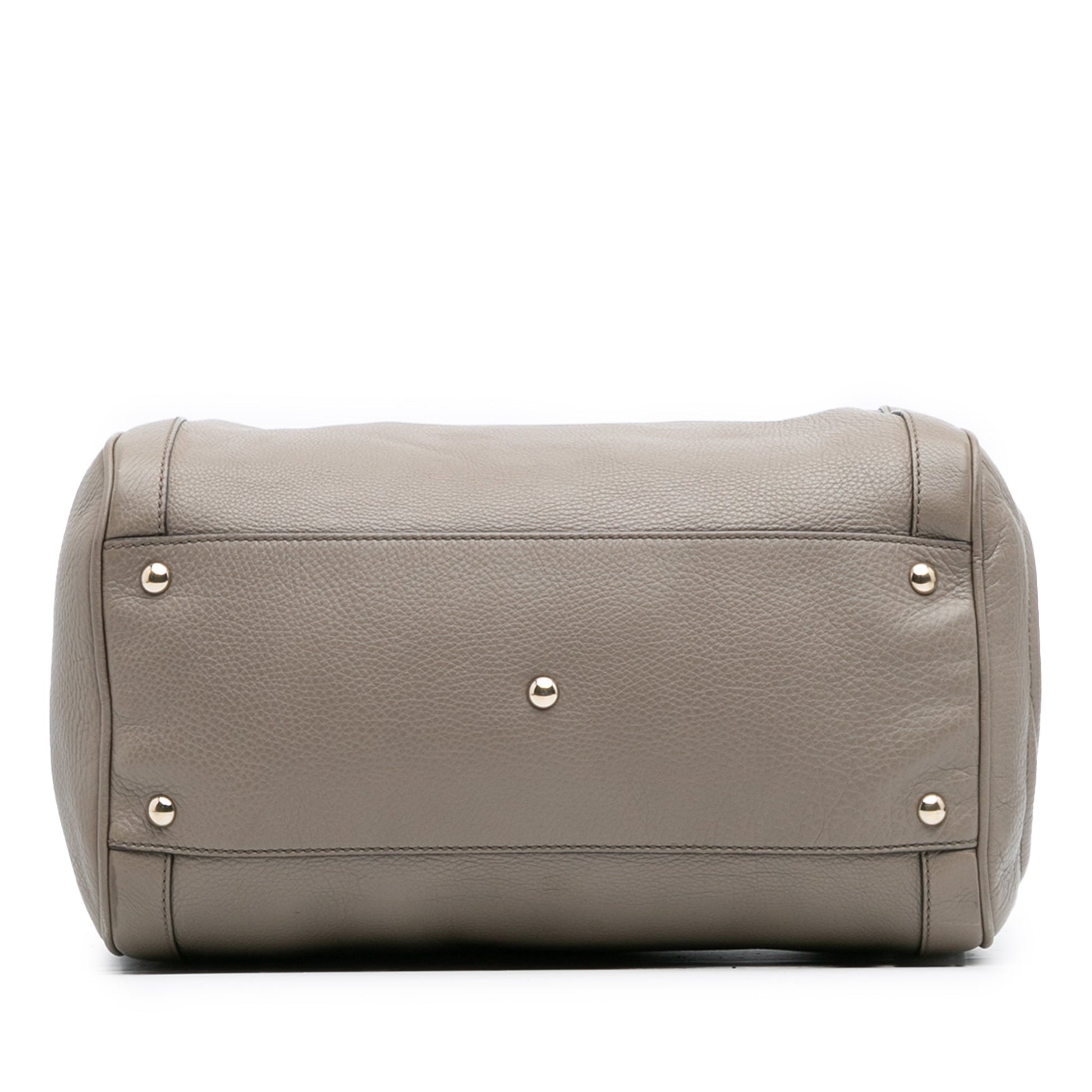 Gucci Medium Pebbled Calfskin Soho Boston Bag