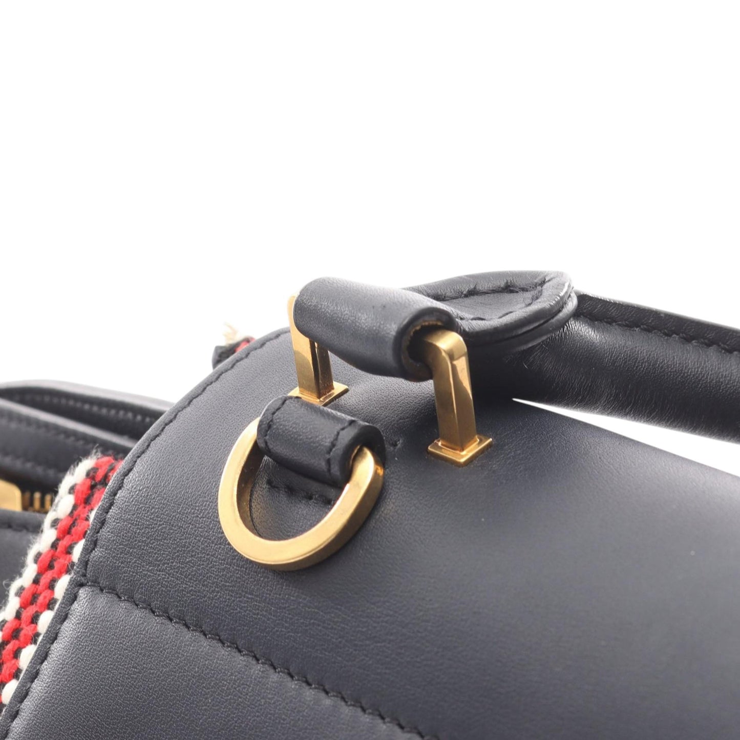 Celine Small Multicolor Canvas and Leather Trapeze Satchel