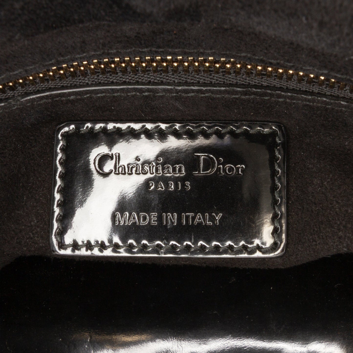 Dior Mini Patent Cannage Studded Supple Lady Dior
