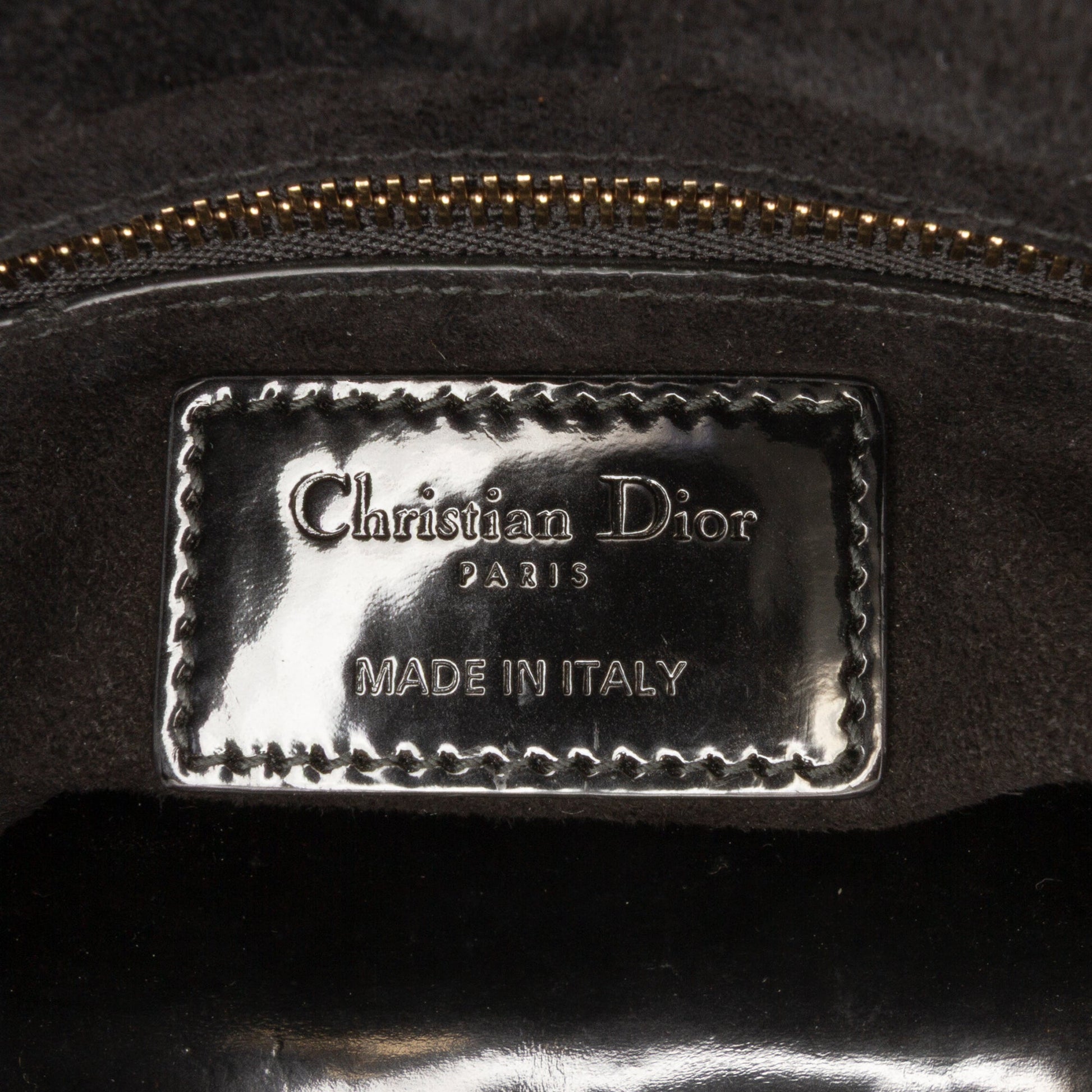 Dior Mini Patent Cannage Studded Supple Lady Dior