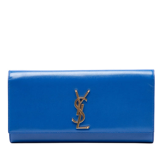 Saint Laurent Grain De Poudre Monogram Cassandre Clutch