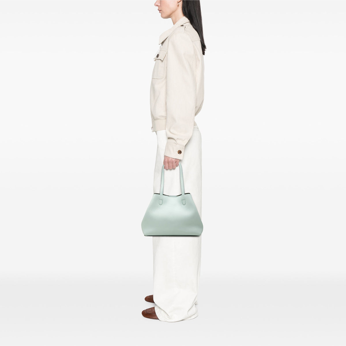Dior Medium Calfskin Blossom Tote — Green