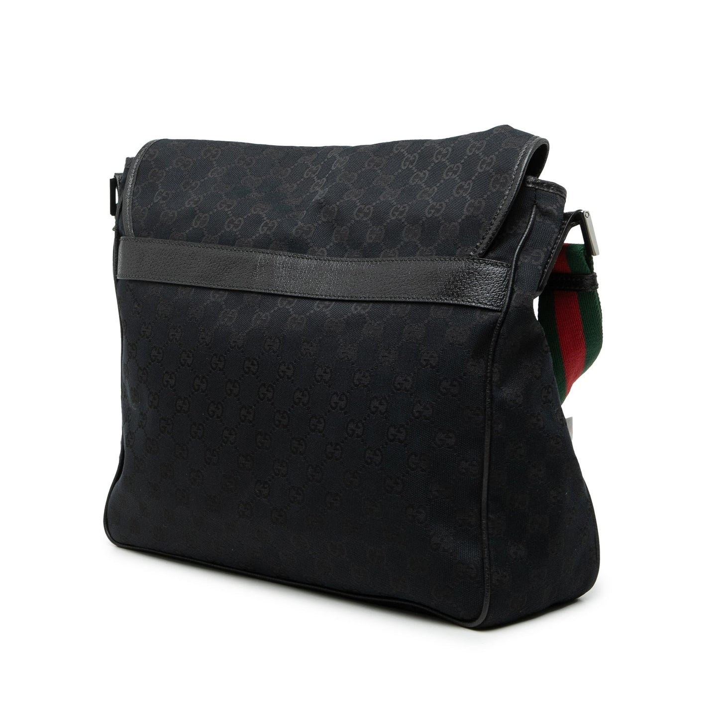 Gucci GG Canvas Web Flap Messenger Bag