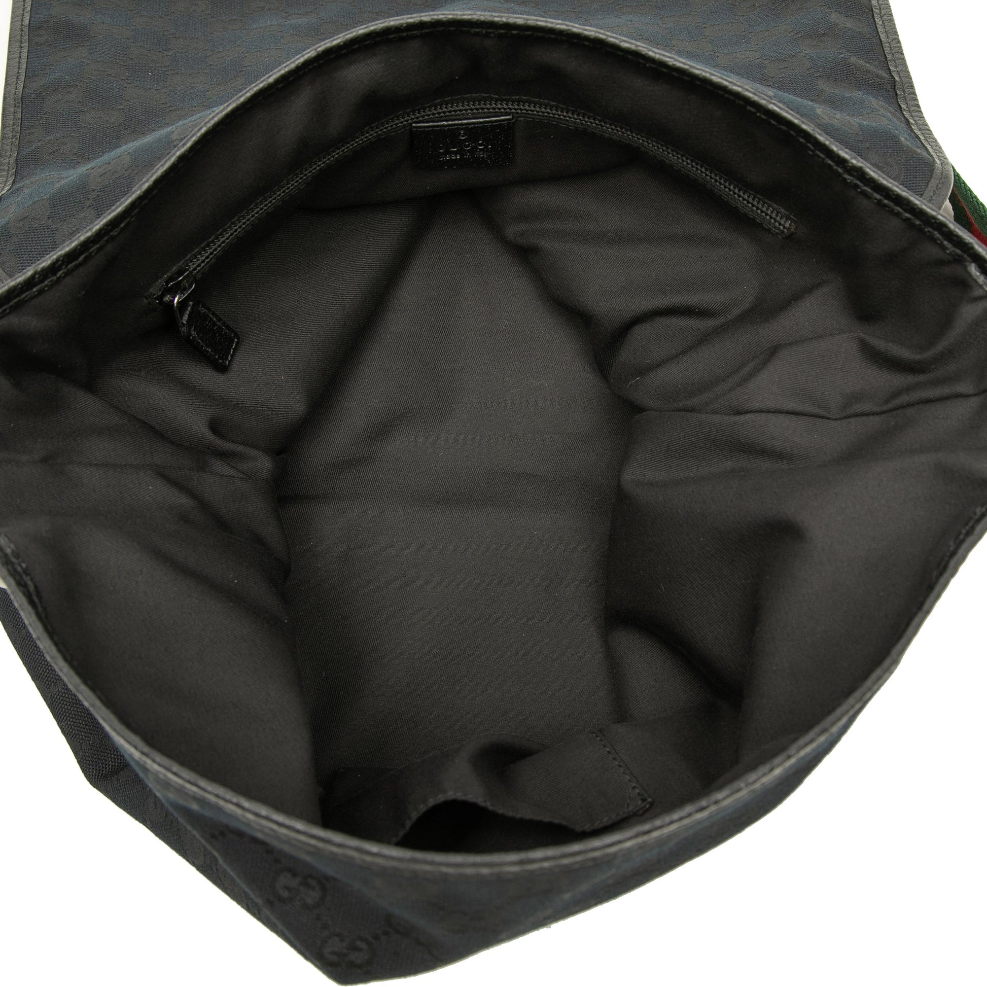 Gucci GG Canvas Web Flap Messenger Bag