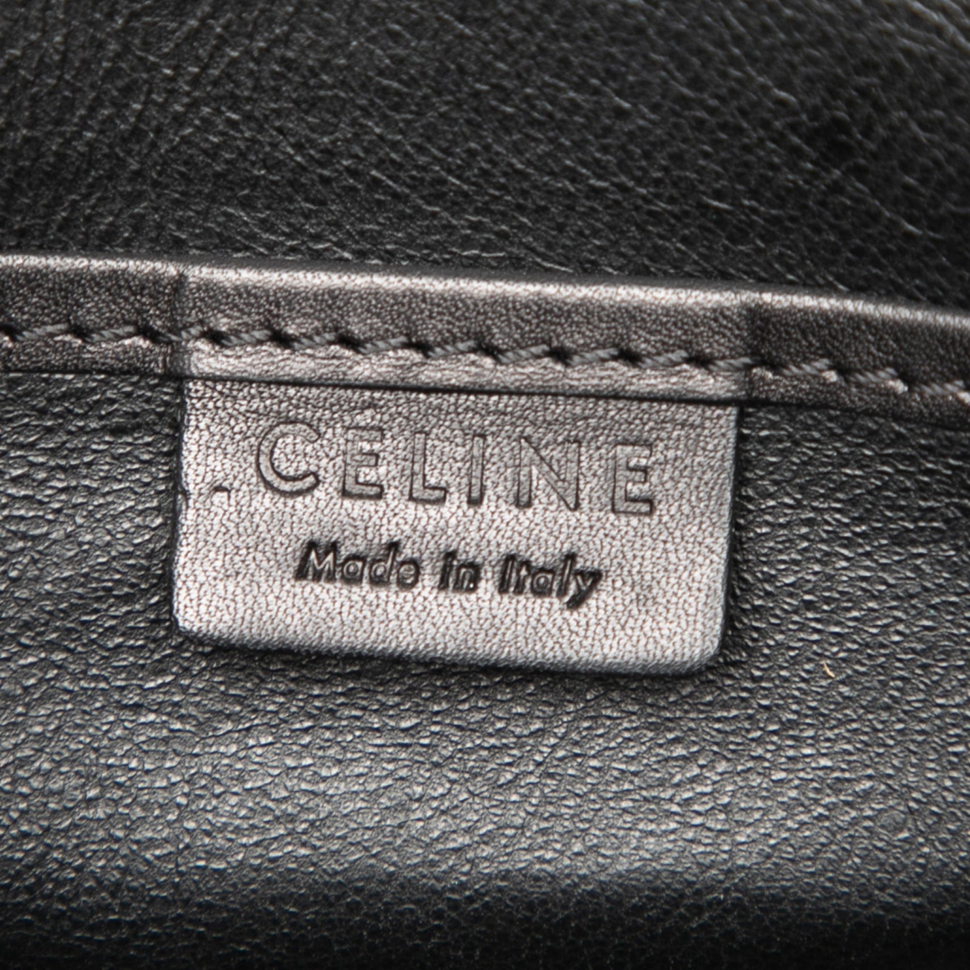 Celine Nano Bicolor Canvas and Leather Luggage Tote