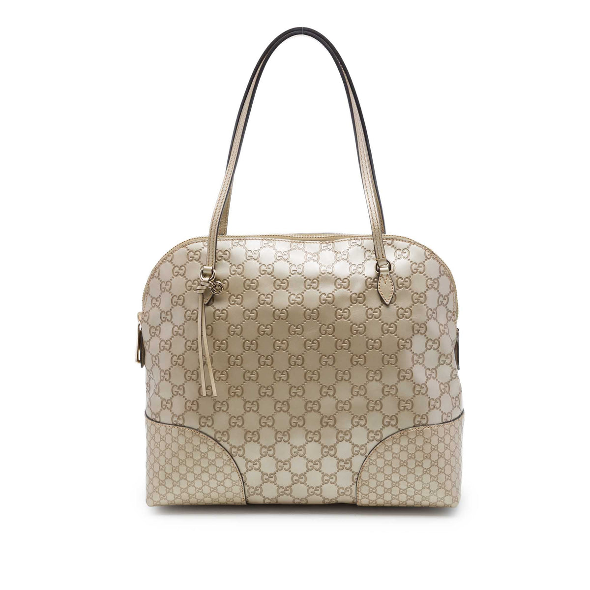 Gucci Medium Guccissima Bree Dome Tote — Gold