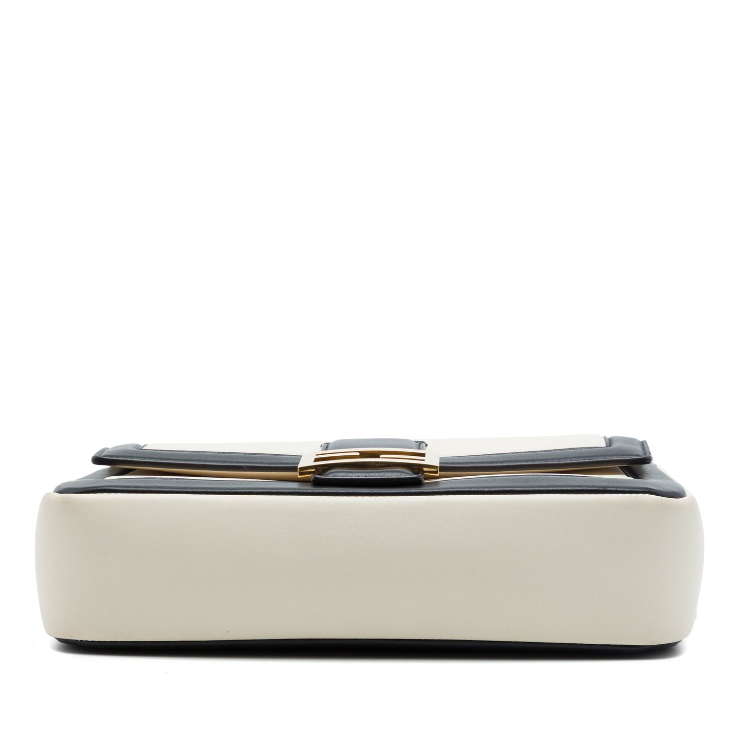 Fendi Bicolor Leather Chain Midi Baguette