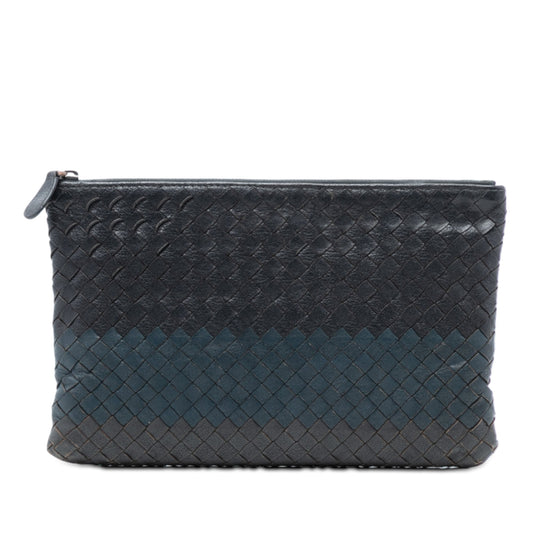 Bottega Veneta Tricolor Nappa Intrecciato Clutch