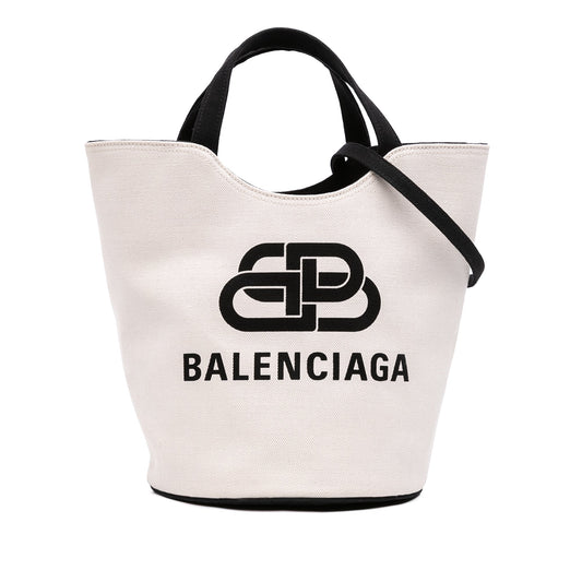 Balenciaga Canvas Wave Bucket Bag M