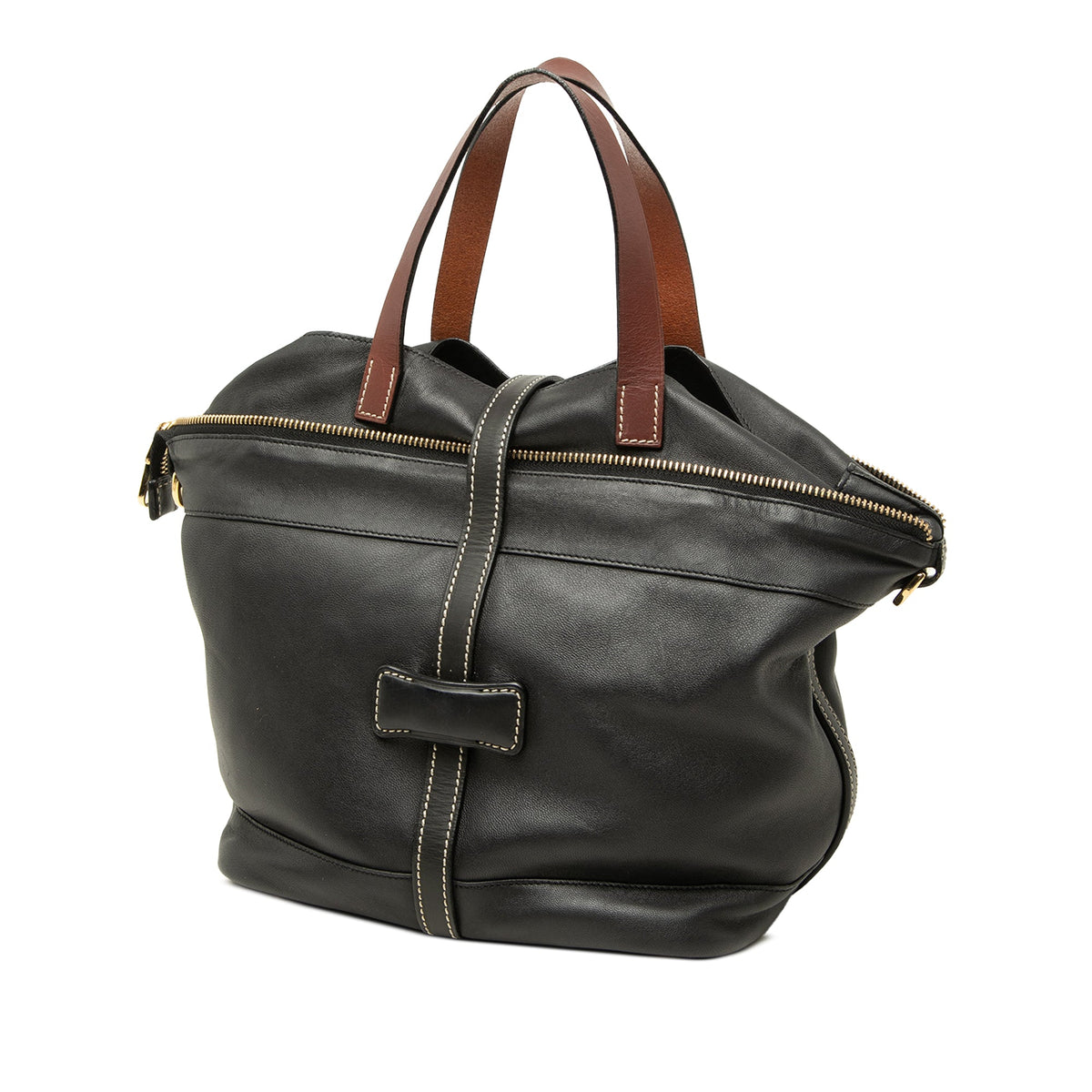 LOEWE Leather Convertible Tote — Black