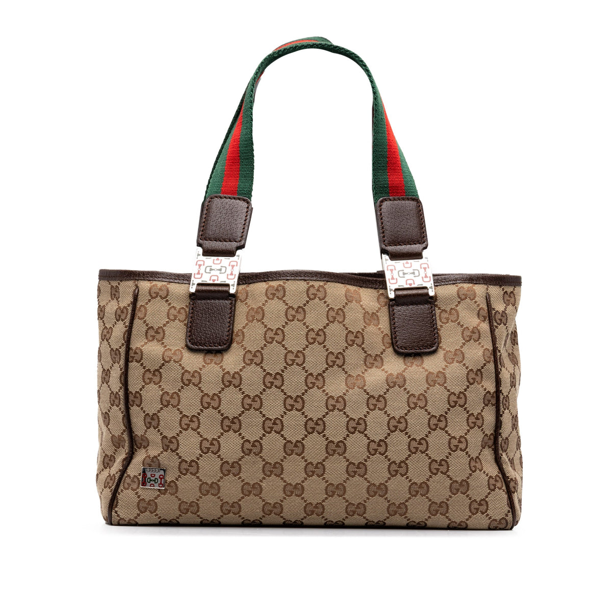 Gucci GG Canvas Web Horsebit Tote