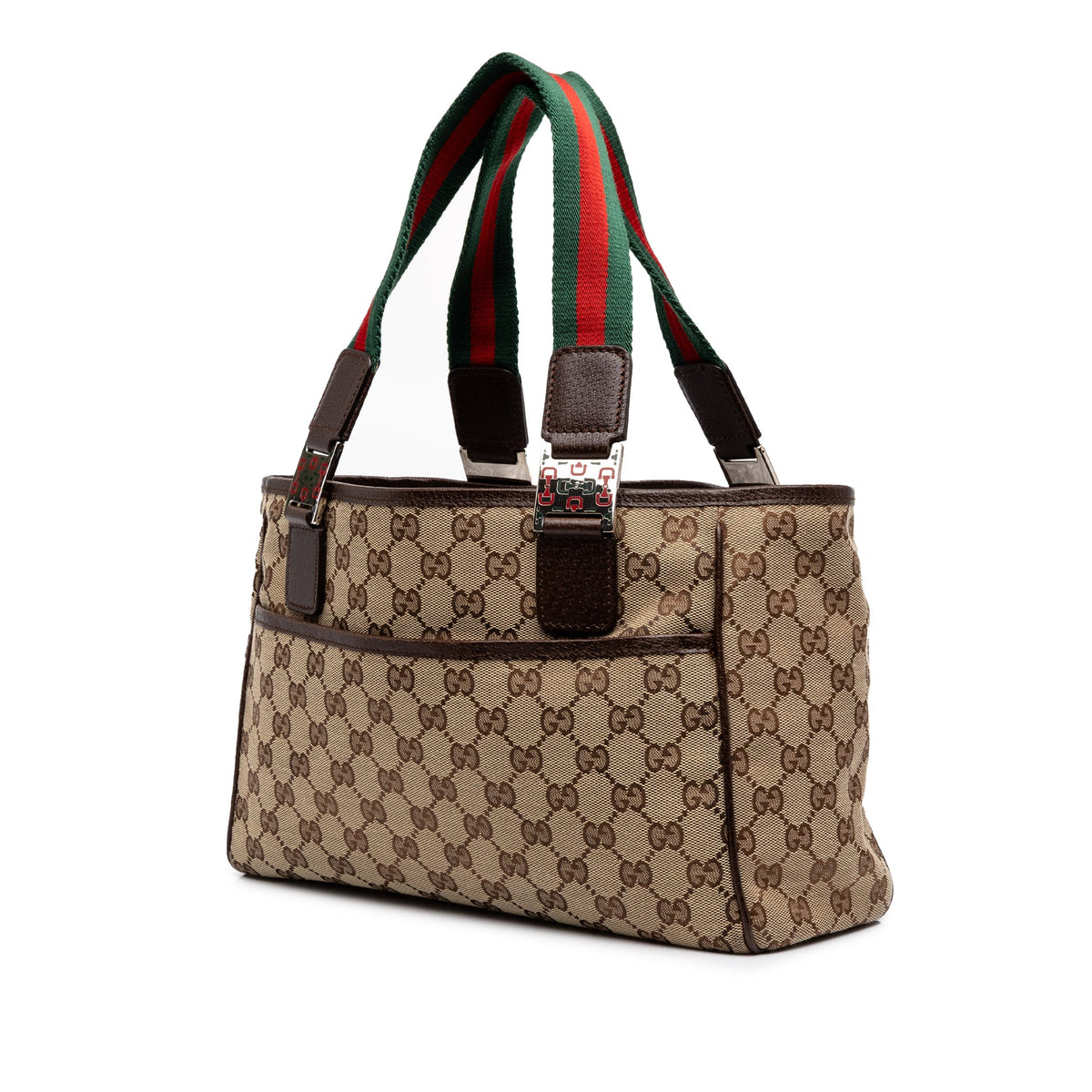 Gucci GG Canvas Web Horsebit Tote