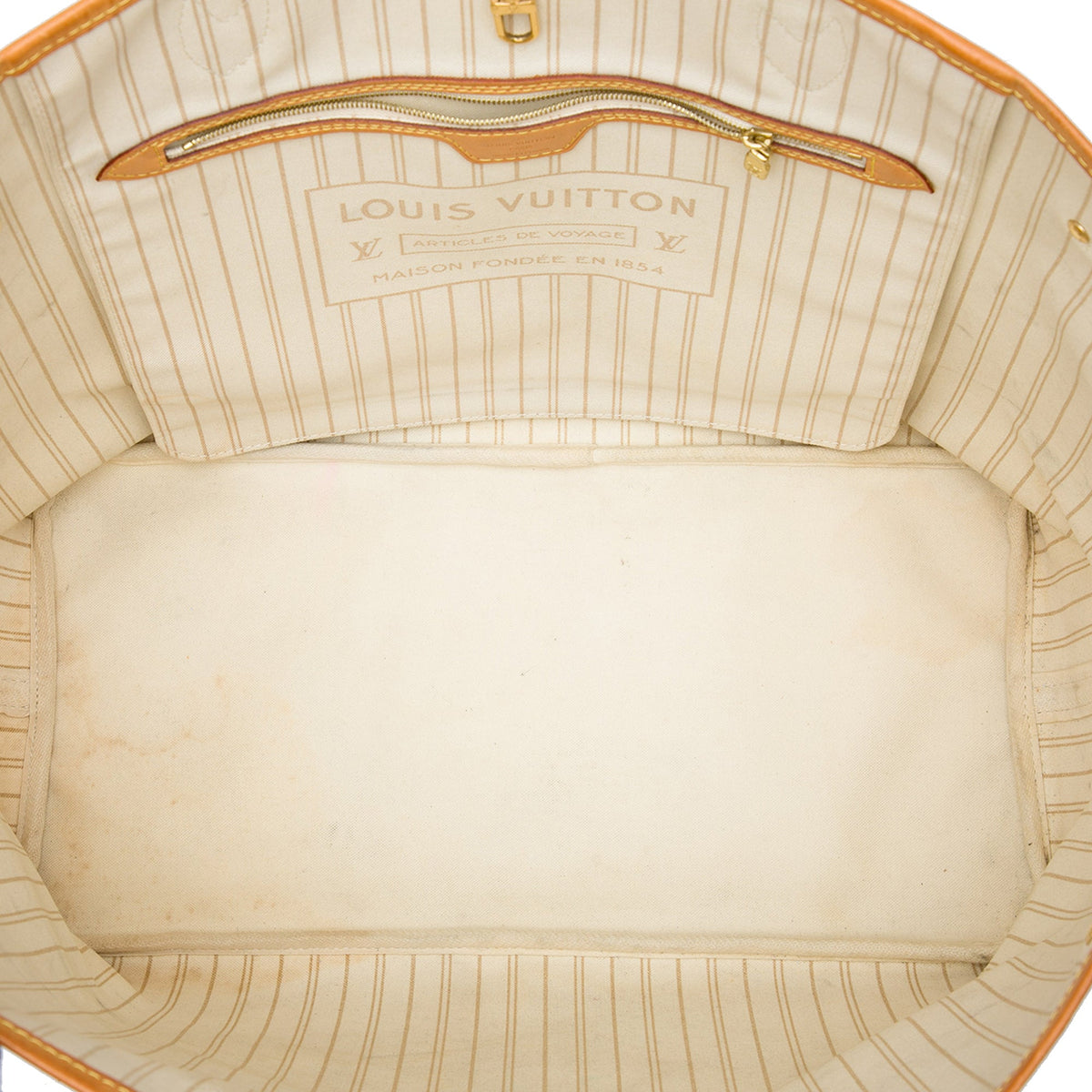 Louis Vuitton Damier Azur Neverfull GM — White