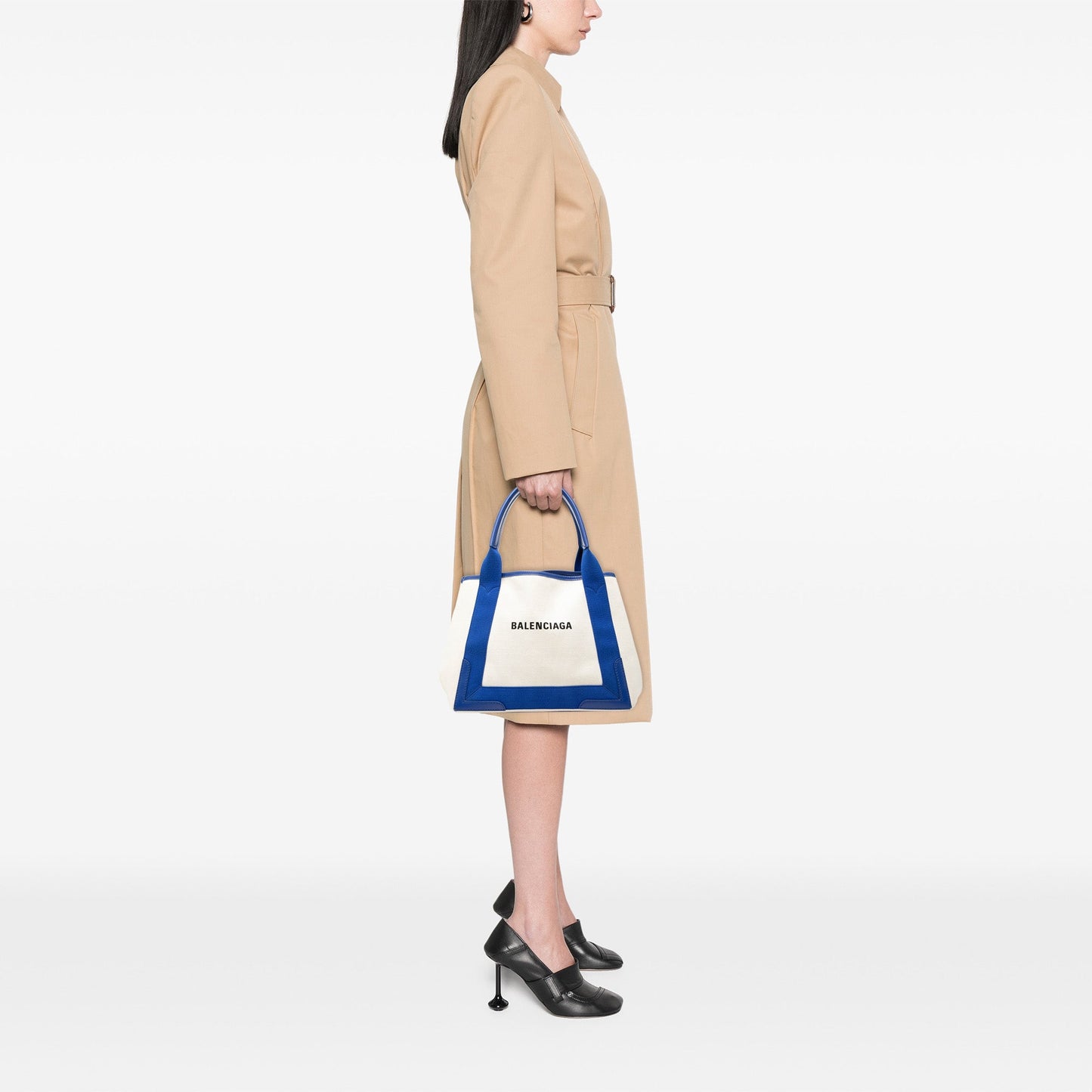 Balenciaga Canvas Navy Cabas S Tote