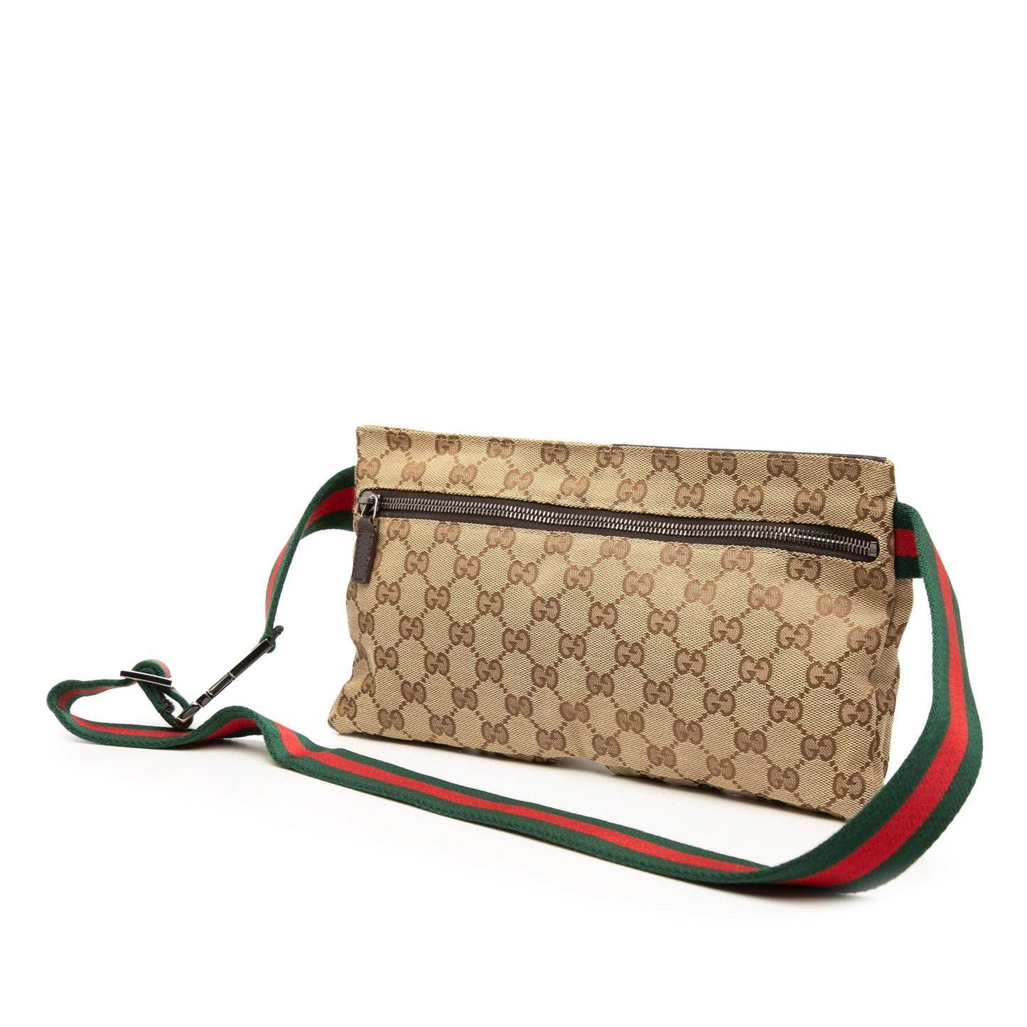 Gucci GG Canvas Web Double Pocket Belt Bag