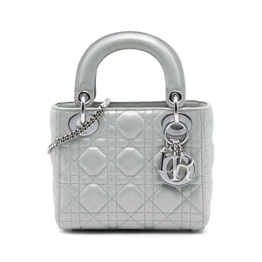 Dior Mini Iridescent Lambskin Cannage Lady Dior