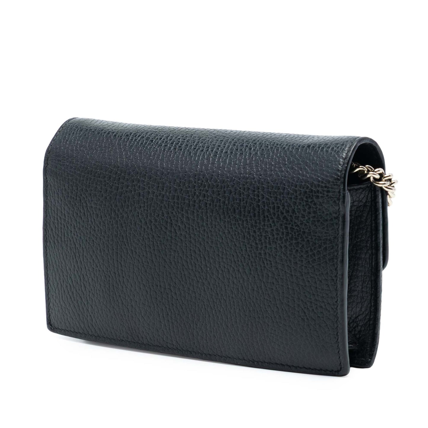 Gucci Leather Interlocking G Dollar Wallet on Chain