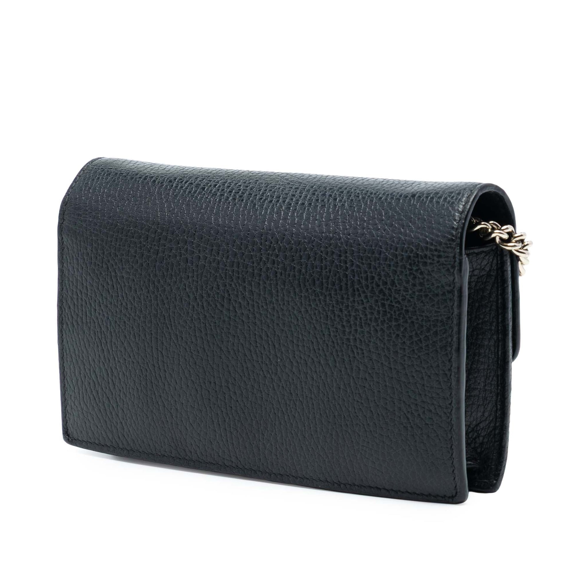 Gucci Leather Interlocking G Dollar Wallet on Chain