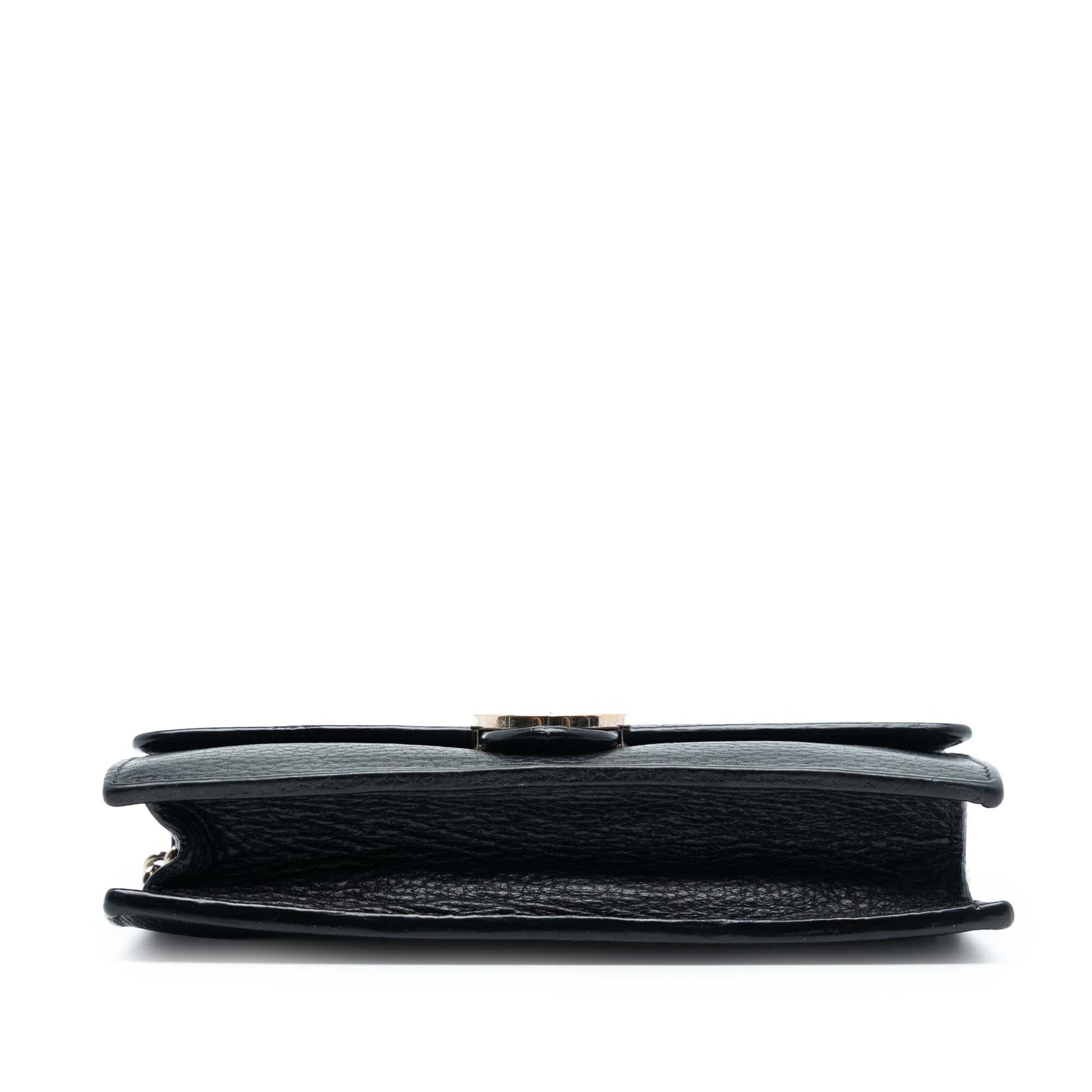 Gucci Leather Interlocking G Dollar Wallet on Chain