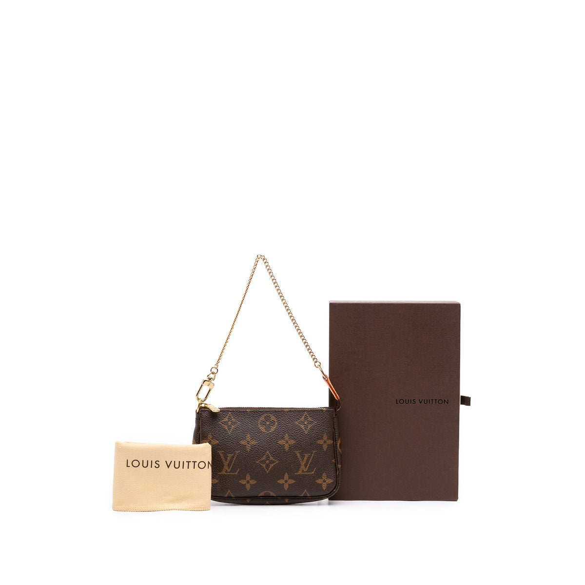 Louis Vuitton Monogram Mini Pochette Accessoires — Brown