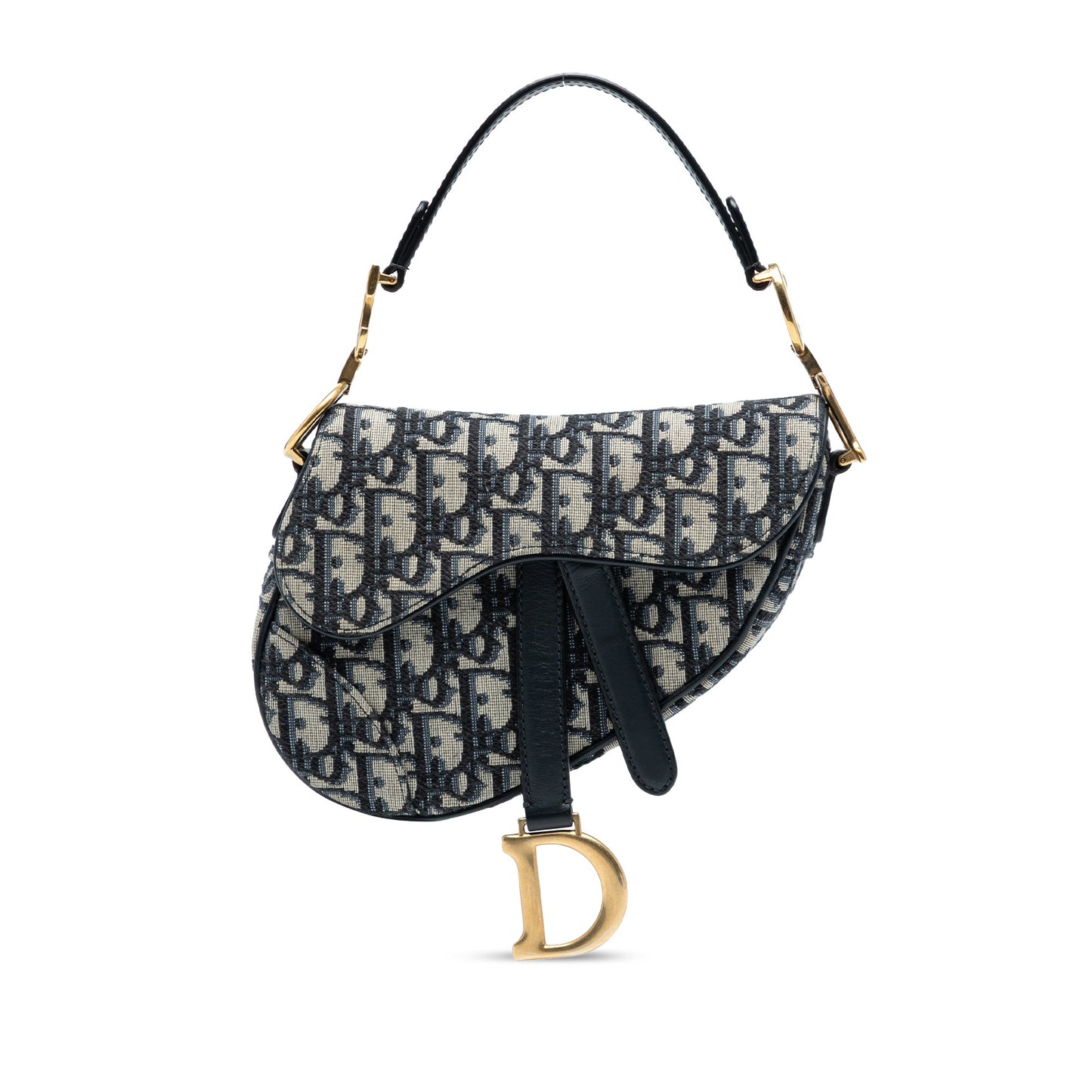 Dior Mini Oblique Canvas Saddle Bag