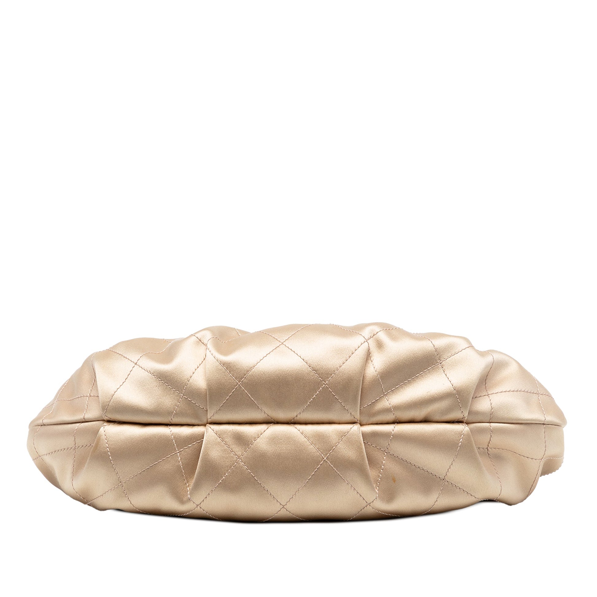 Quilted Satin CC Charm Handbag