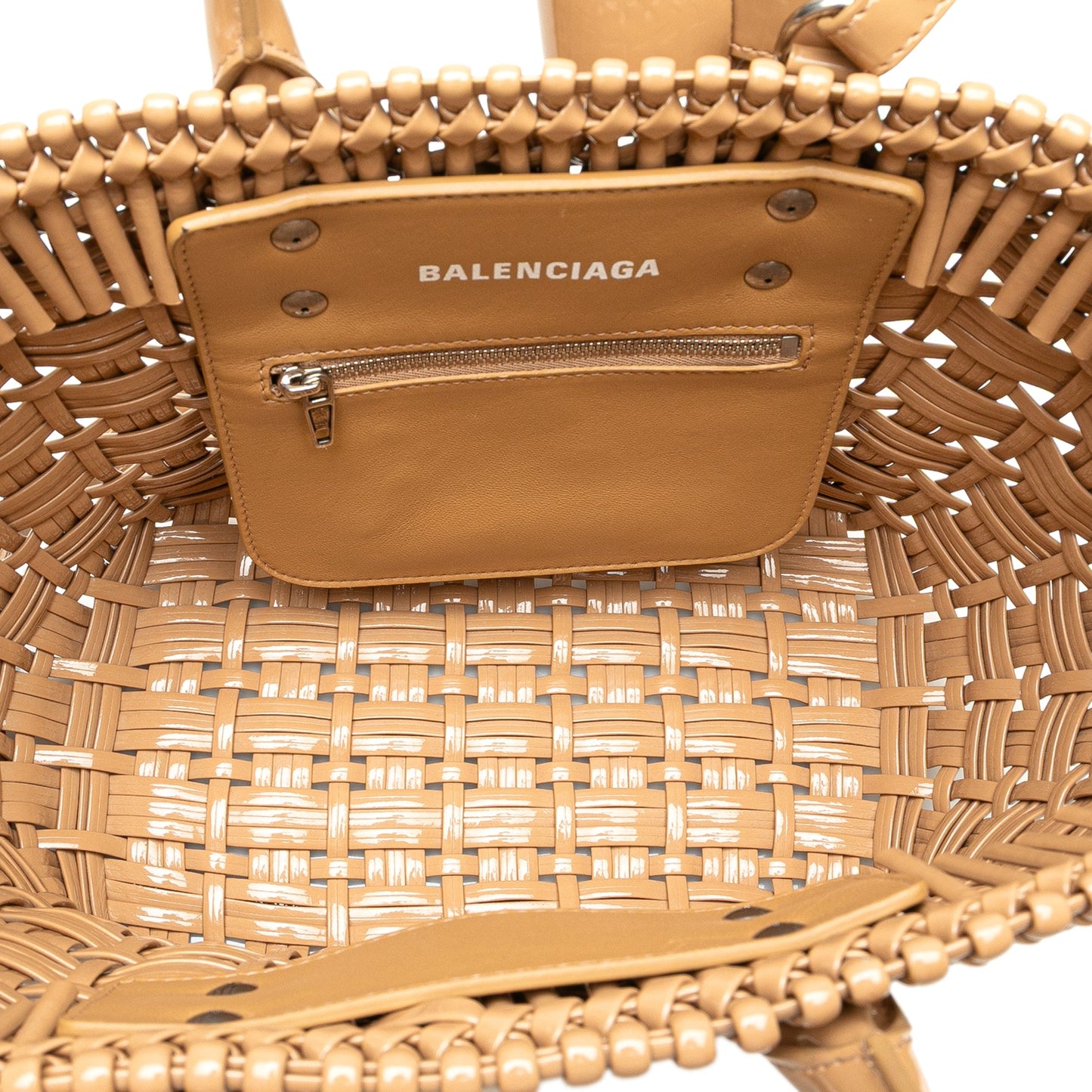 Balenciaga Faux Leather Bistro Panier XS