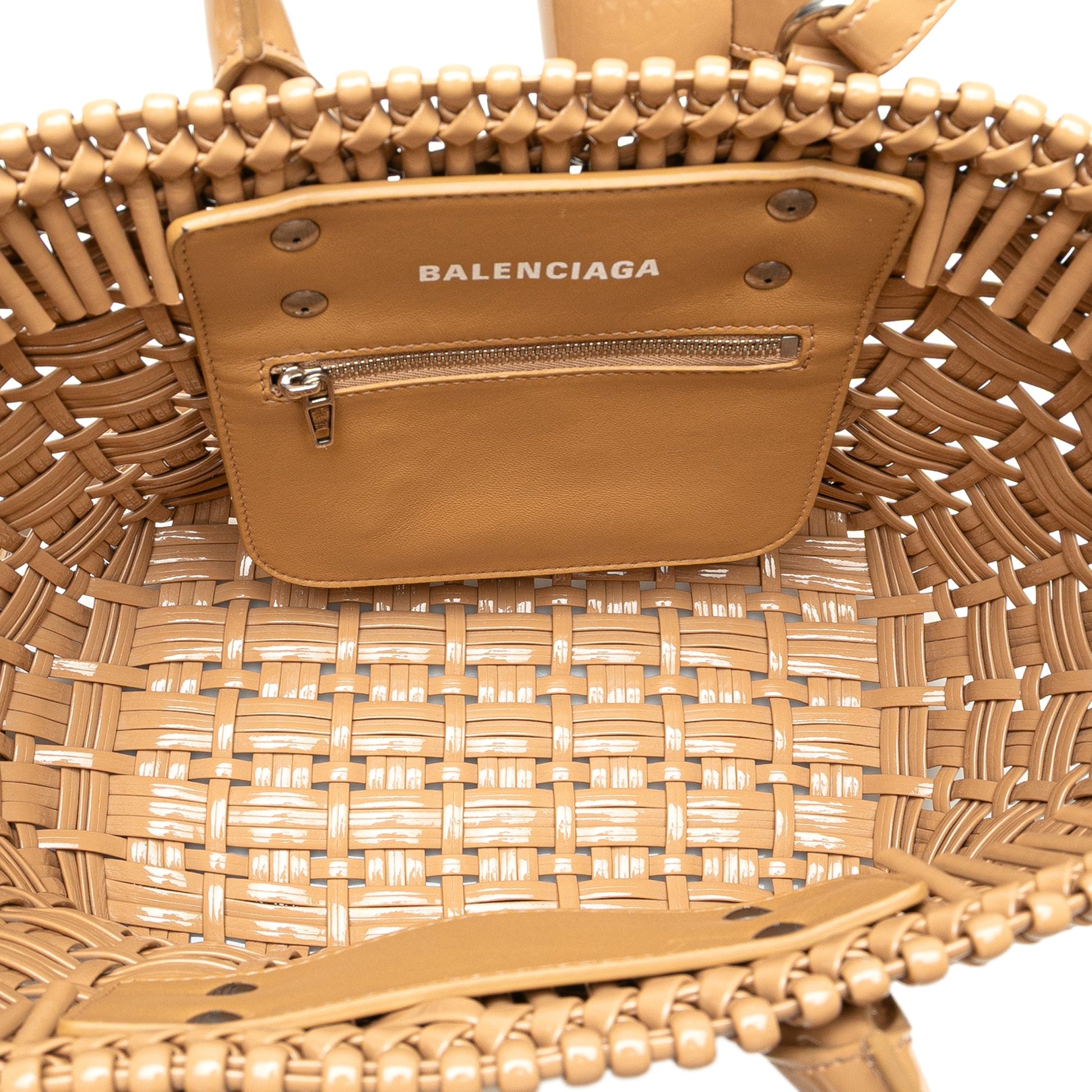 Balenciaga Faux Leather Bistro Panier XS