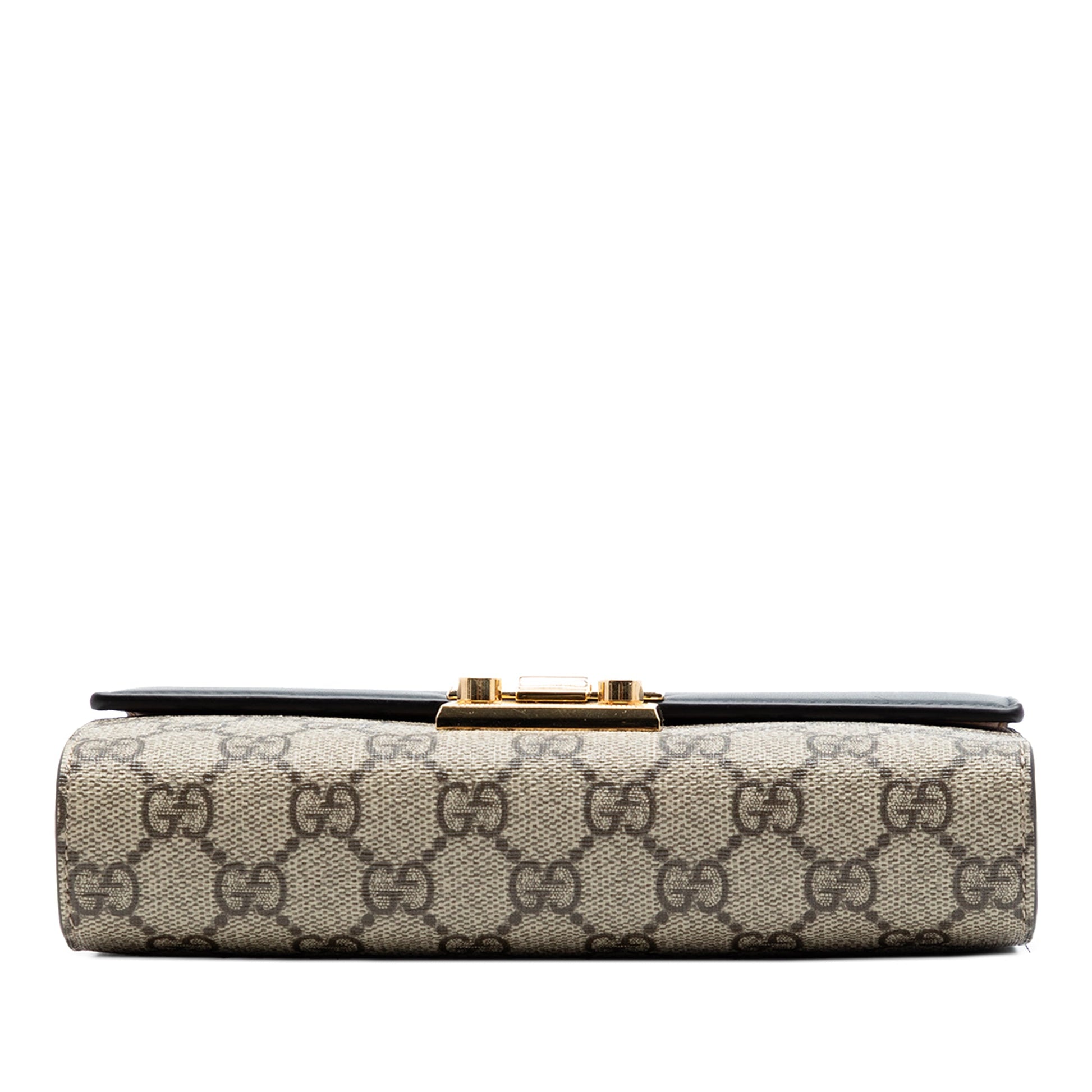 Gucci Small GG Supreme Padlock Wallet on Strap