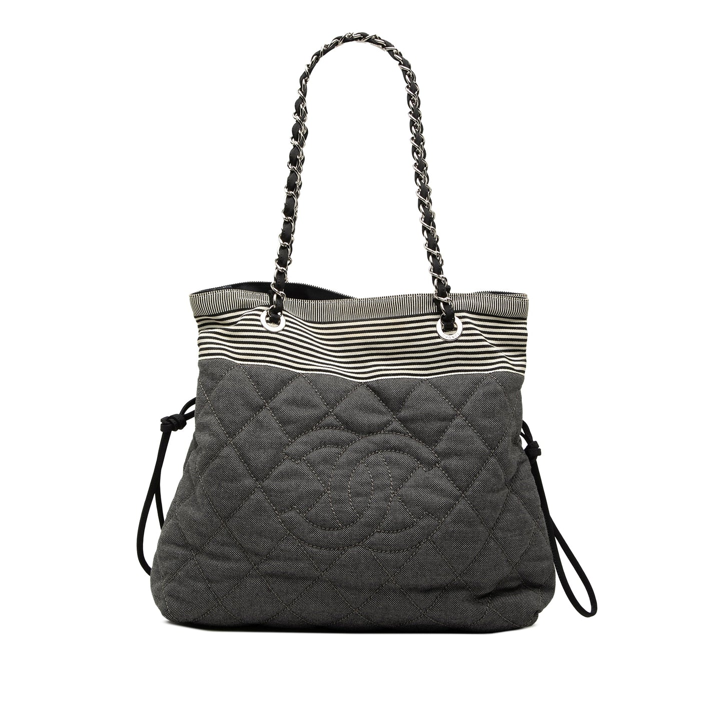 Chanel CC Quilted Denim Bonbon Tote