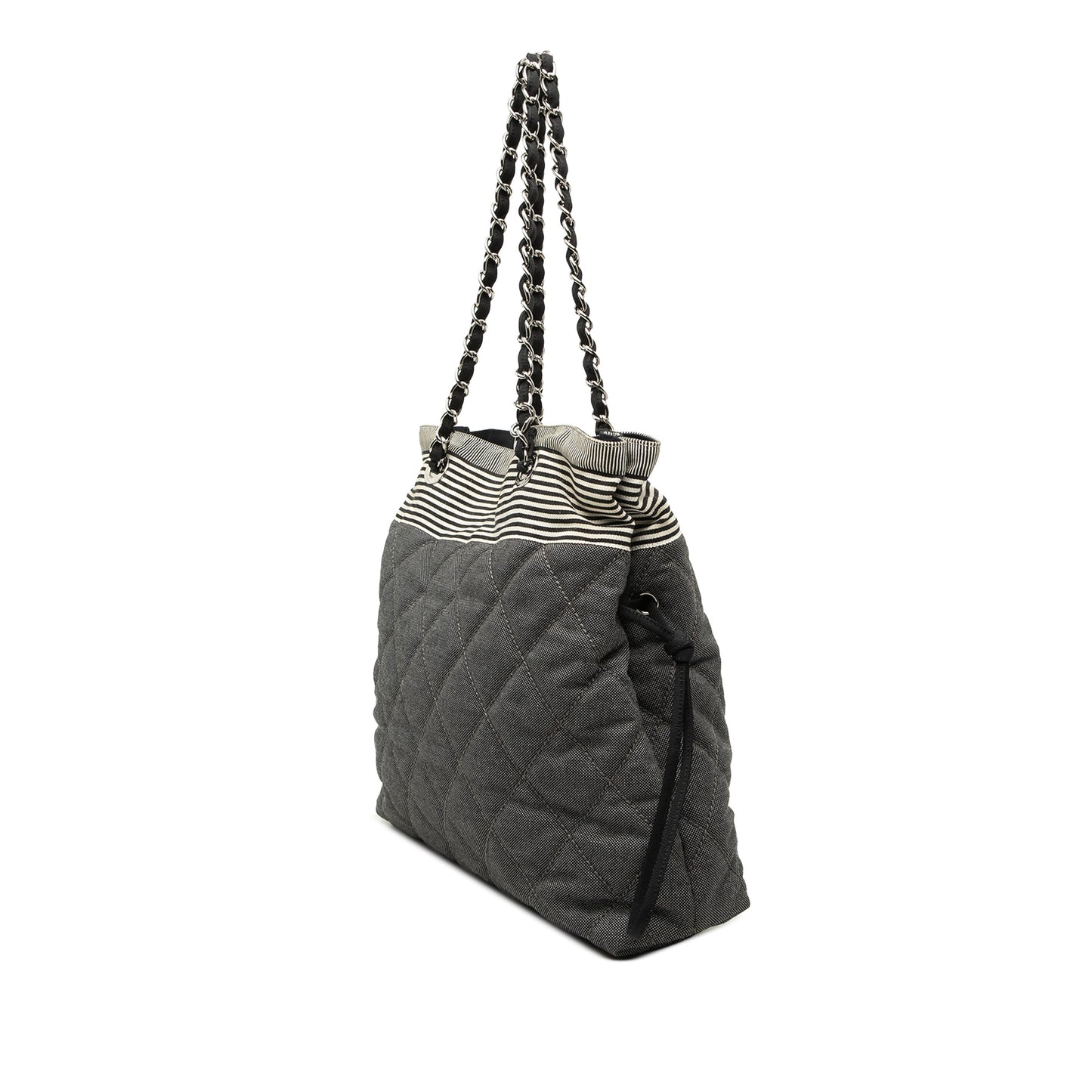Chanel CC Quilted Denim Bonbon Tote