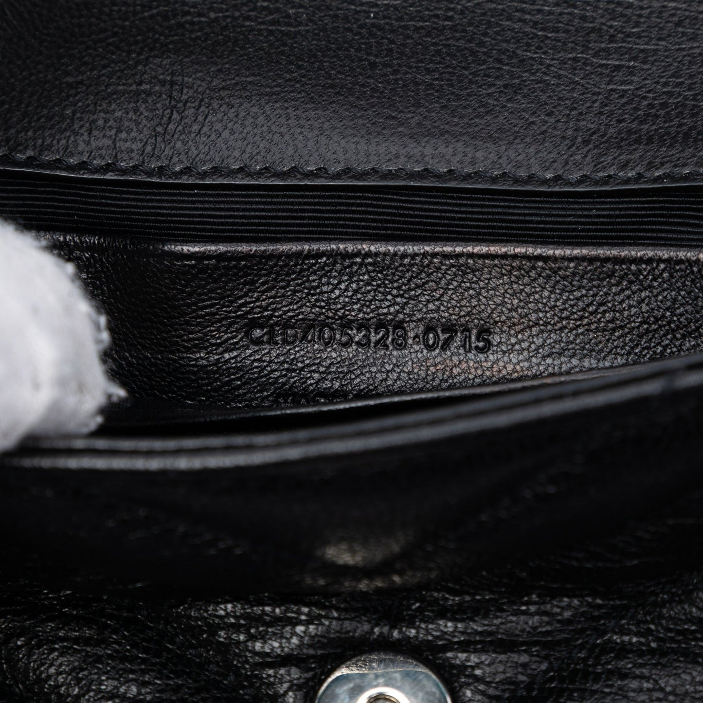 Saint Laurent Baby Goatskin Tulle Chevron Monogram Classic Punk Chain Bag