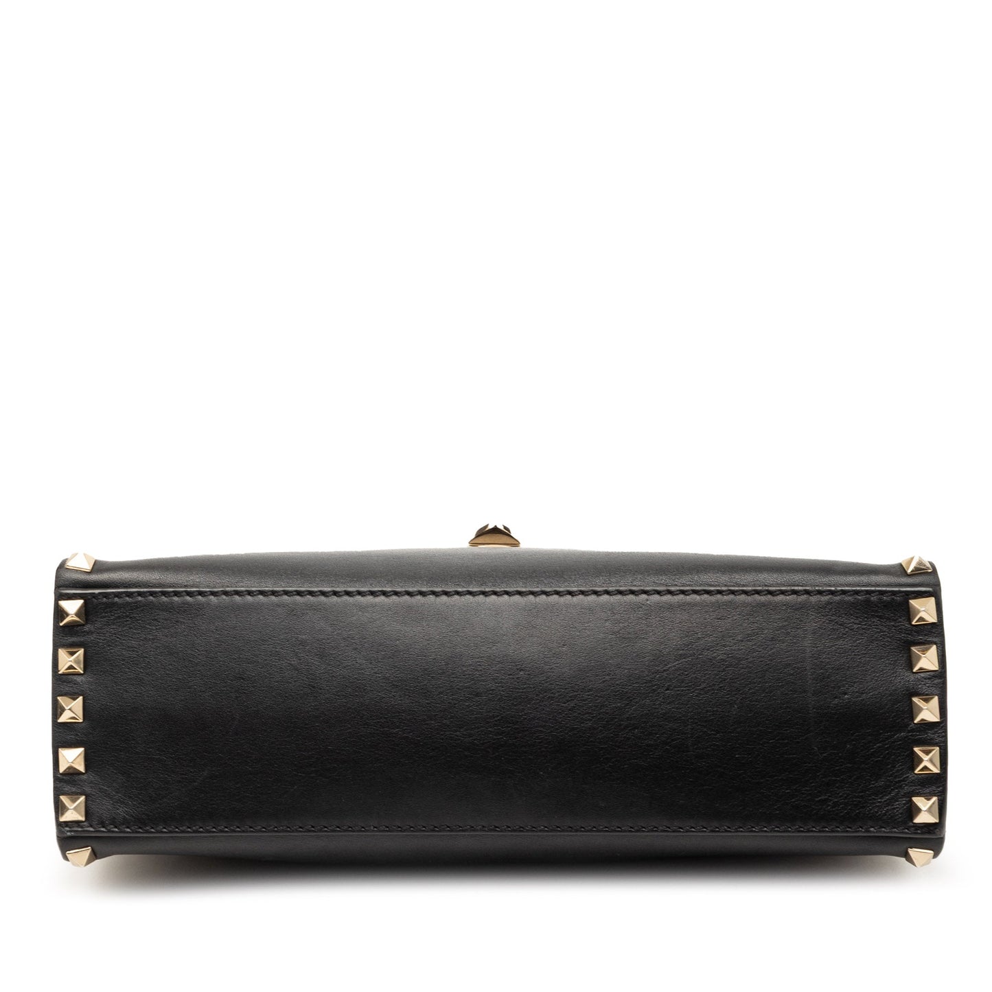 Small Leather Rockstud Single Handle Flap