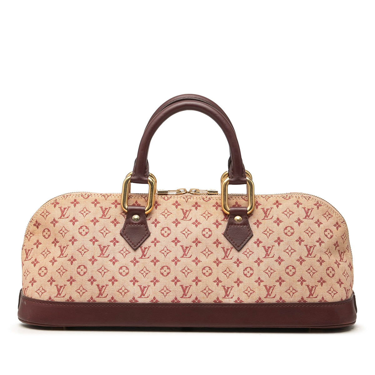 Louis Vuitton Monogram Mini Lin Alma Horizontal — Red