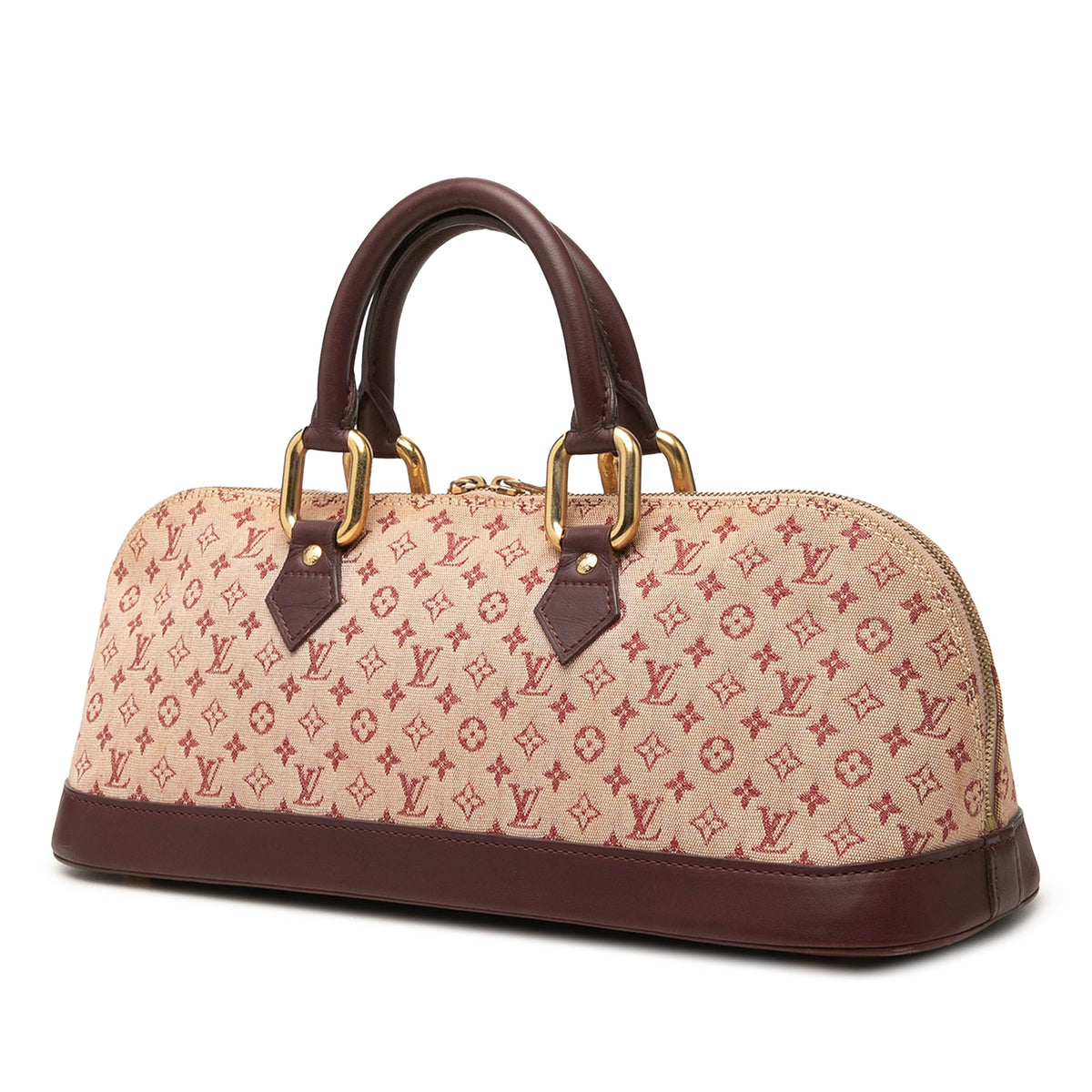 Louis Vuitton Monogram Mini Lin Alma Horizontal — Red