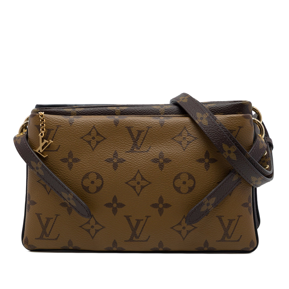 Louis Vuitton Monogram Reverse LV3 Pouch — Brown
