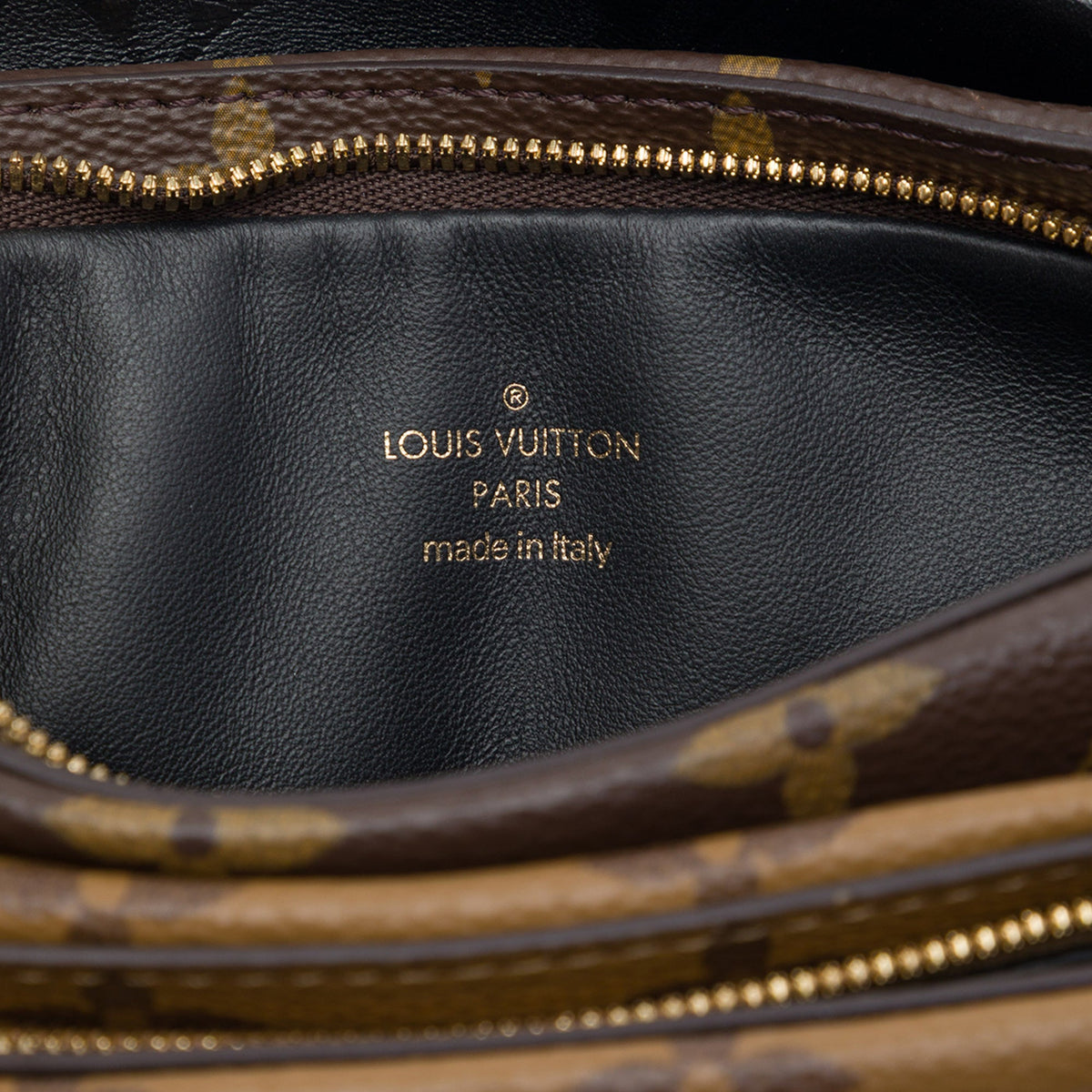 Louis Vuitton Monogram Reverse LV3 Pouch — Brown