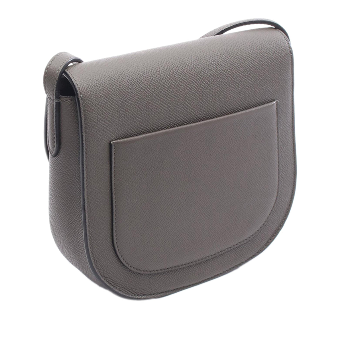 Celine Small Grained Calfskin Trotteur Crossbody — Gray