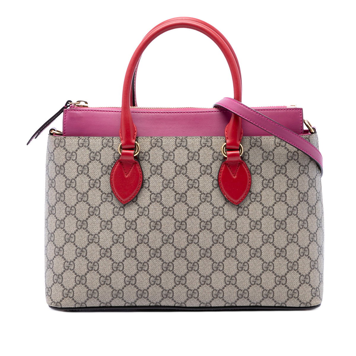 Gucci GG Supreme Linea A Satchel — Beige