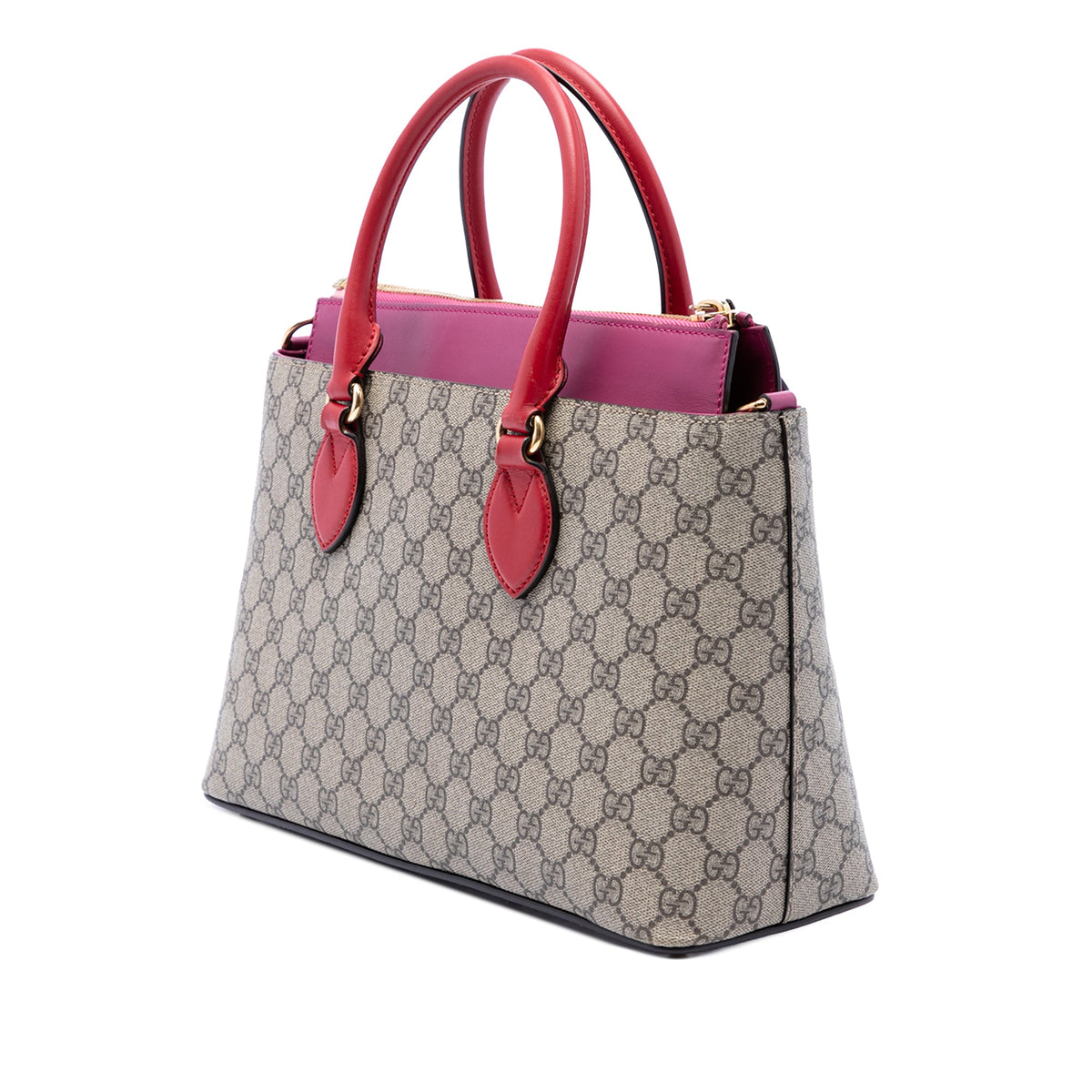 Gucci GG Supreme Linea A Satchel — Beige