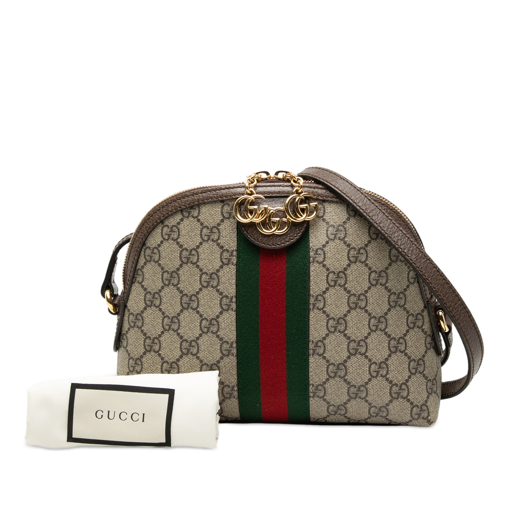 Gucci Small GG Supreme Web Ophidia Dome Crossbody