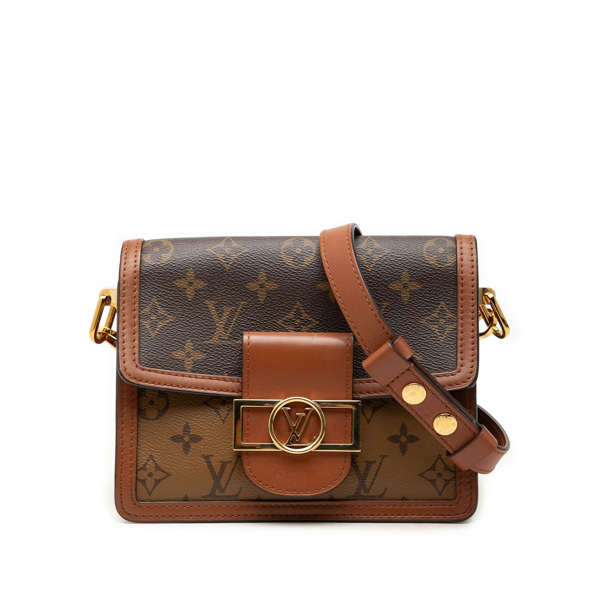 Louis Vuitton Monogram Reverse Mini Dauphine — Brown