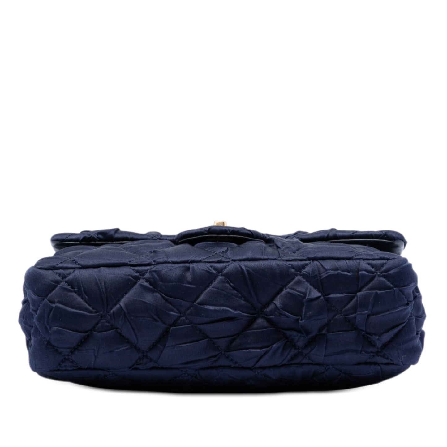 Medium Crumpled Satin Single Flap