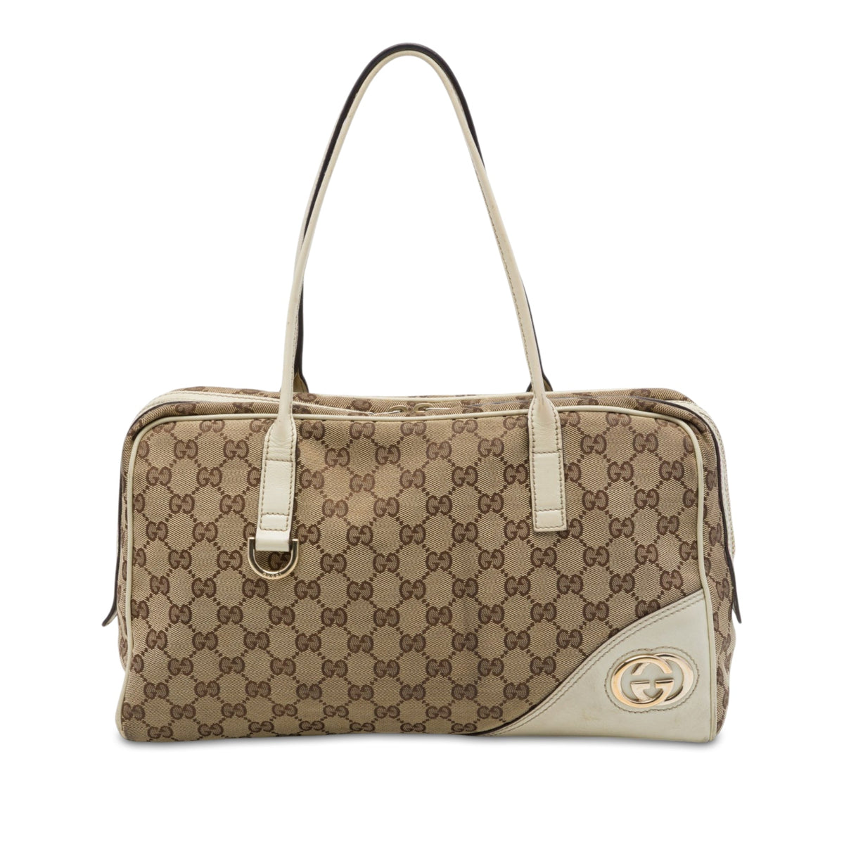 Gucci GG Canvas New Britt Shoulder Bag — Beige