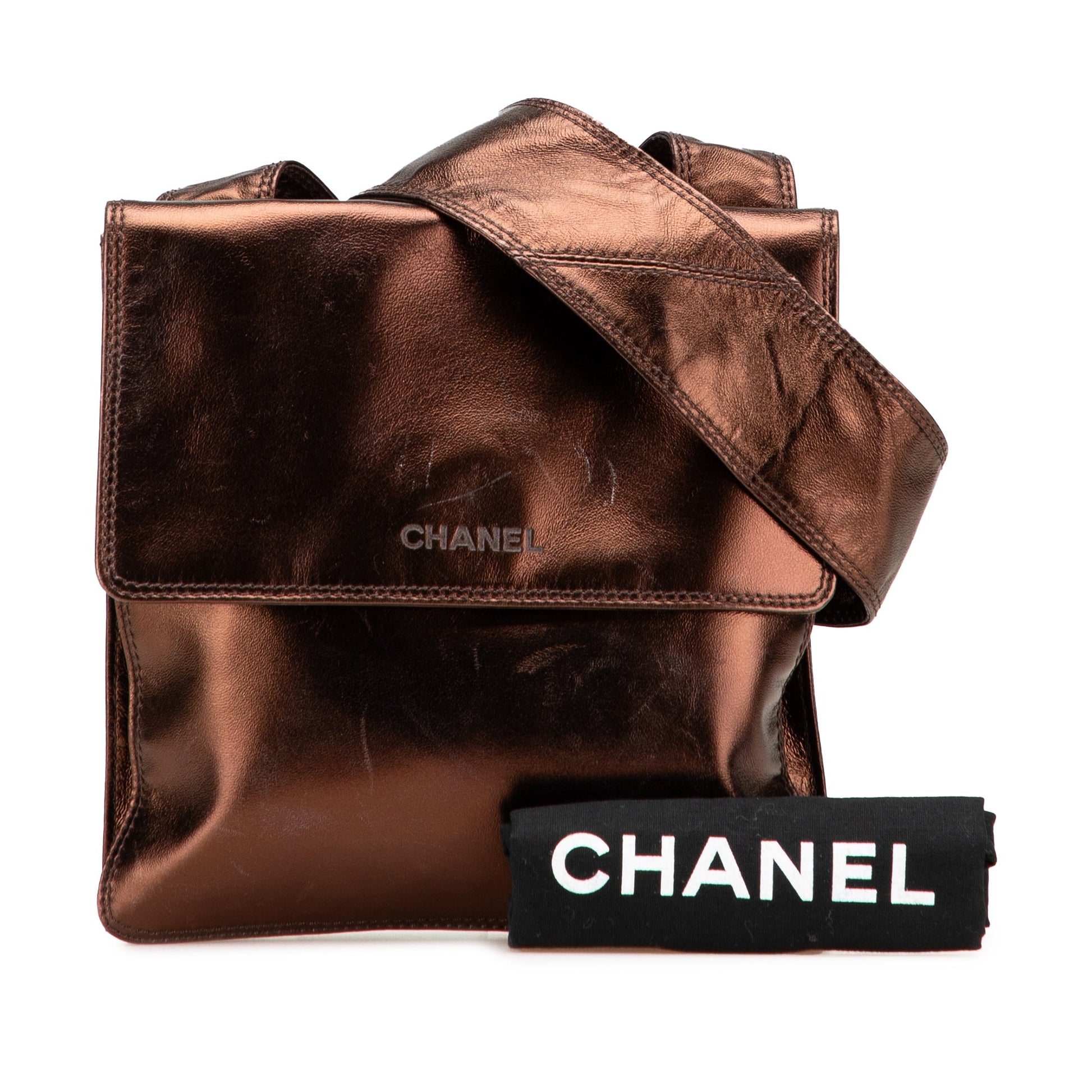 Chanel Metallic Lambskin Flap Crossbody